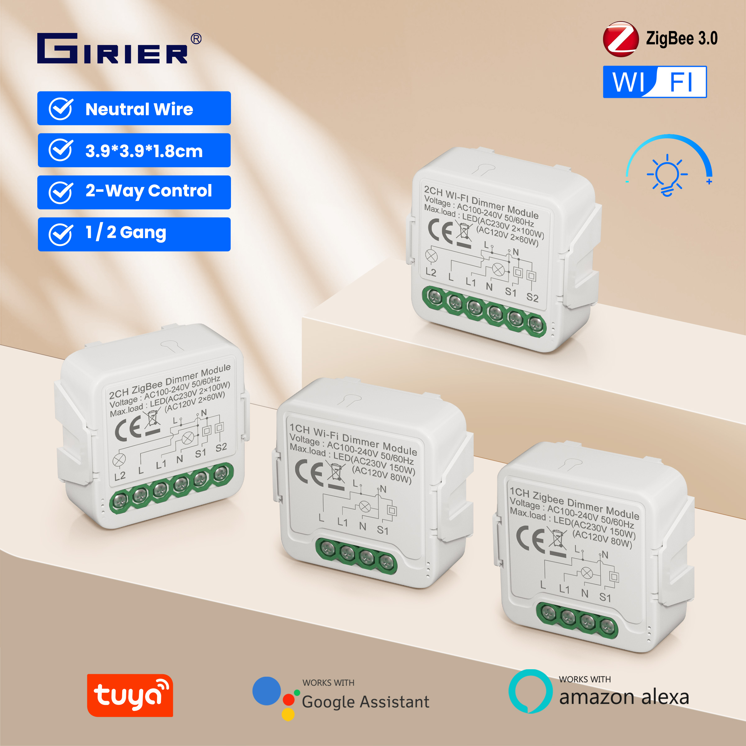 Smart Home Integration - GIRIER Tuya Smart WiFi ZigBee 3.0