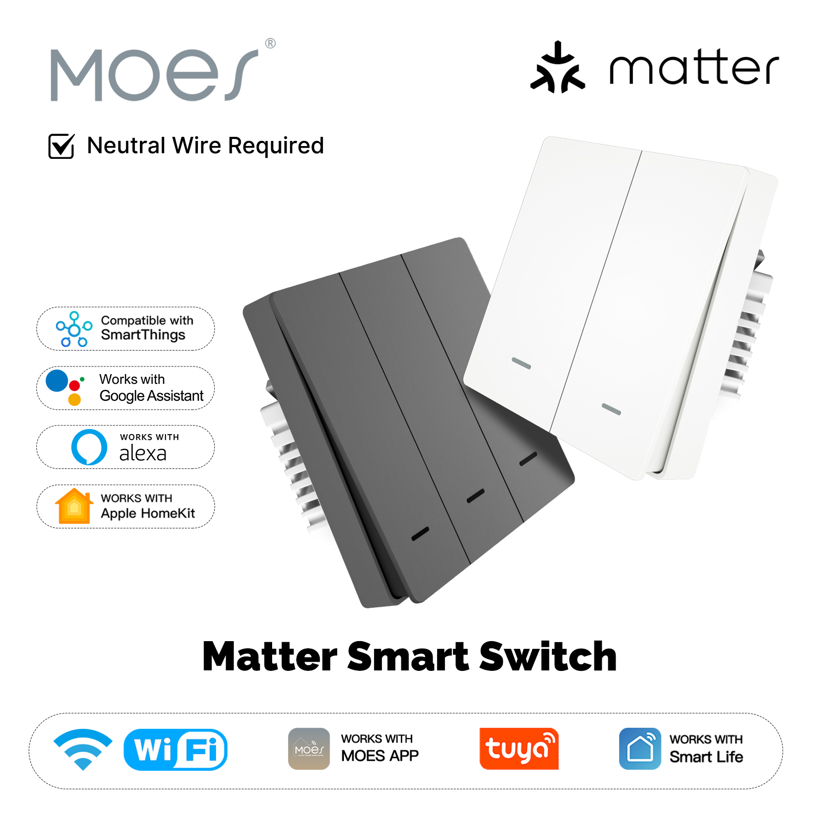 Smart Home Assistant - MOES Matter Tuya WiFi Smart Light