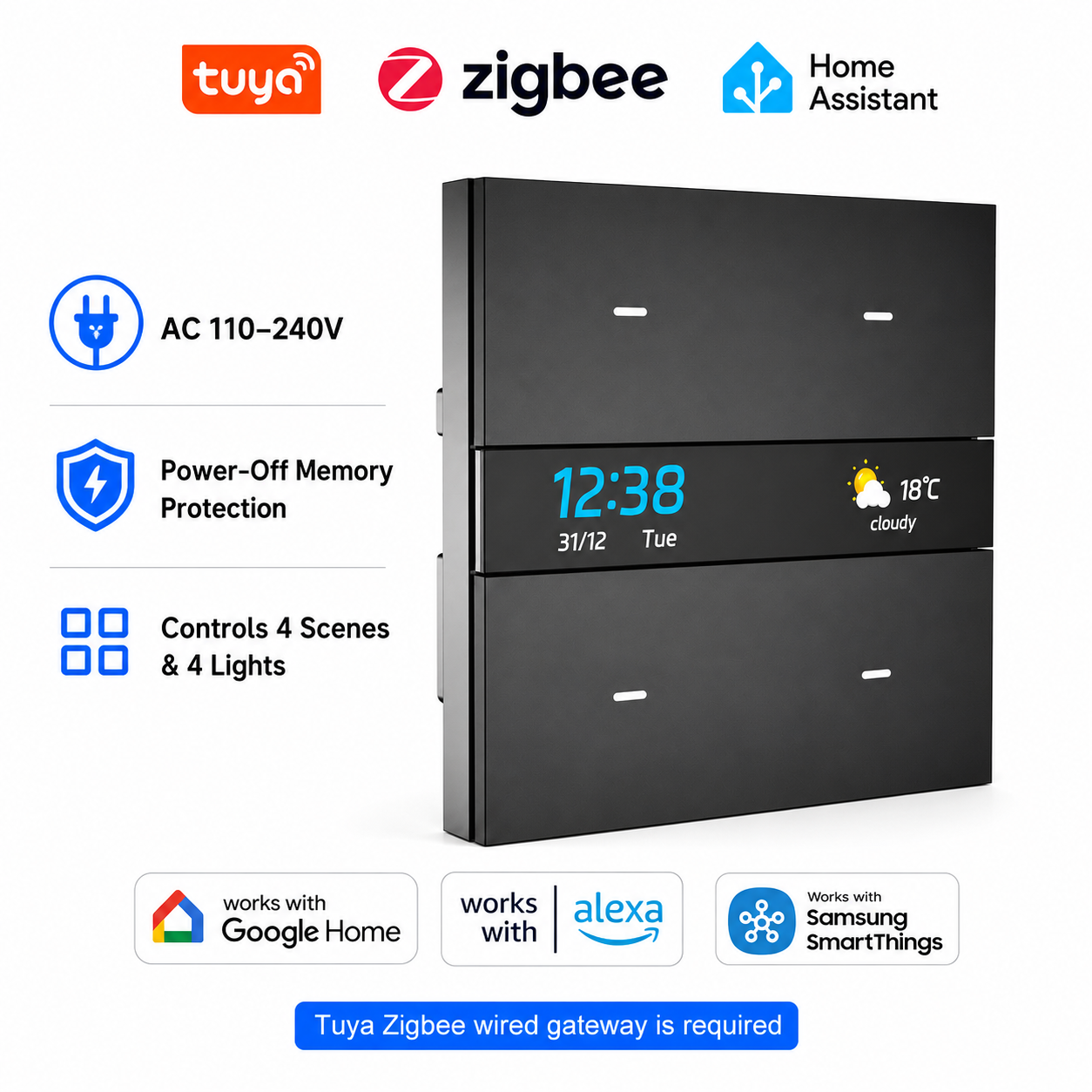 Smart Home Integration - M8 pro Zigbee smart switch panel