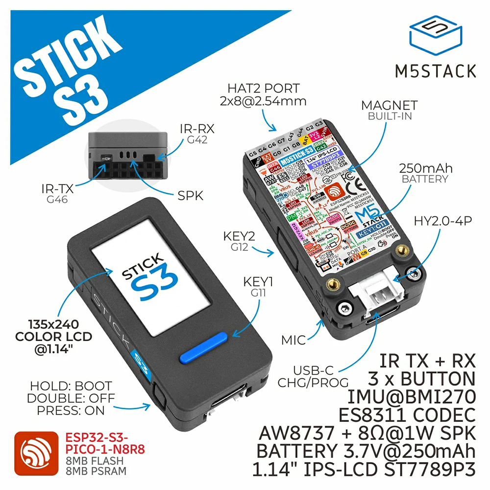M5Stack M5StickS3 ESP32-S3 IoT - Smart Home Integration review and price