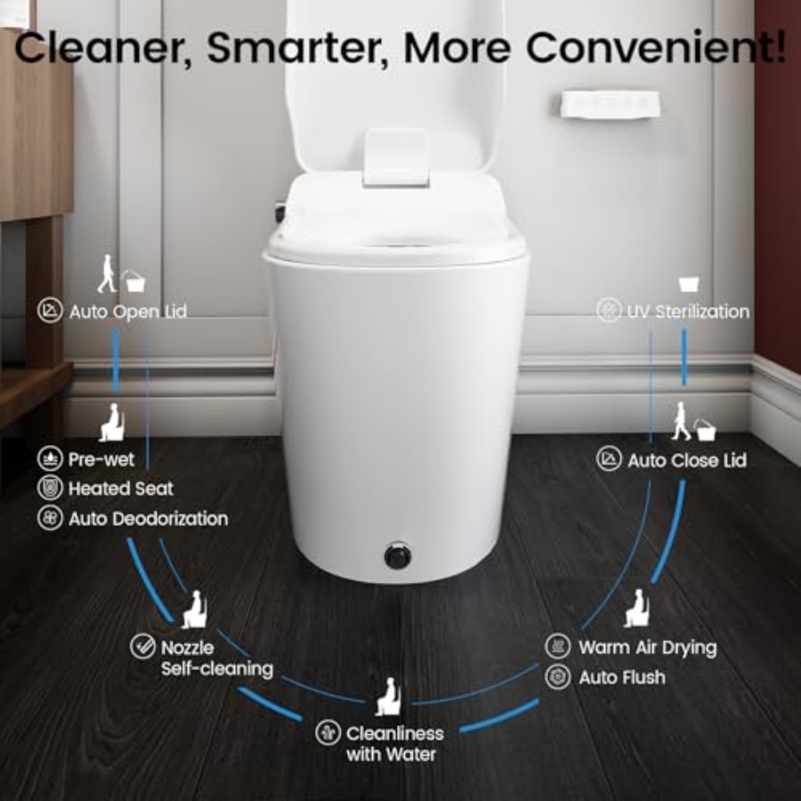 Smart toilet for home use, ABS - Smart Home Uses review and price