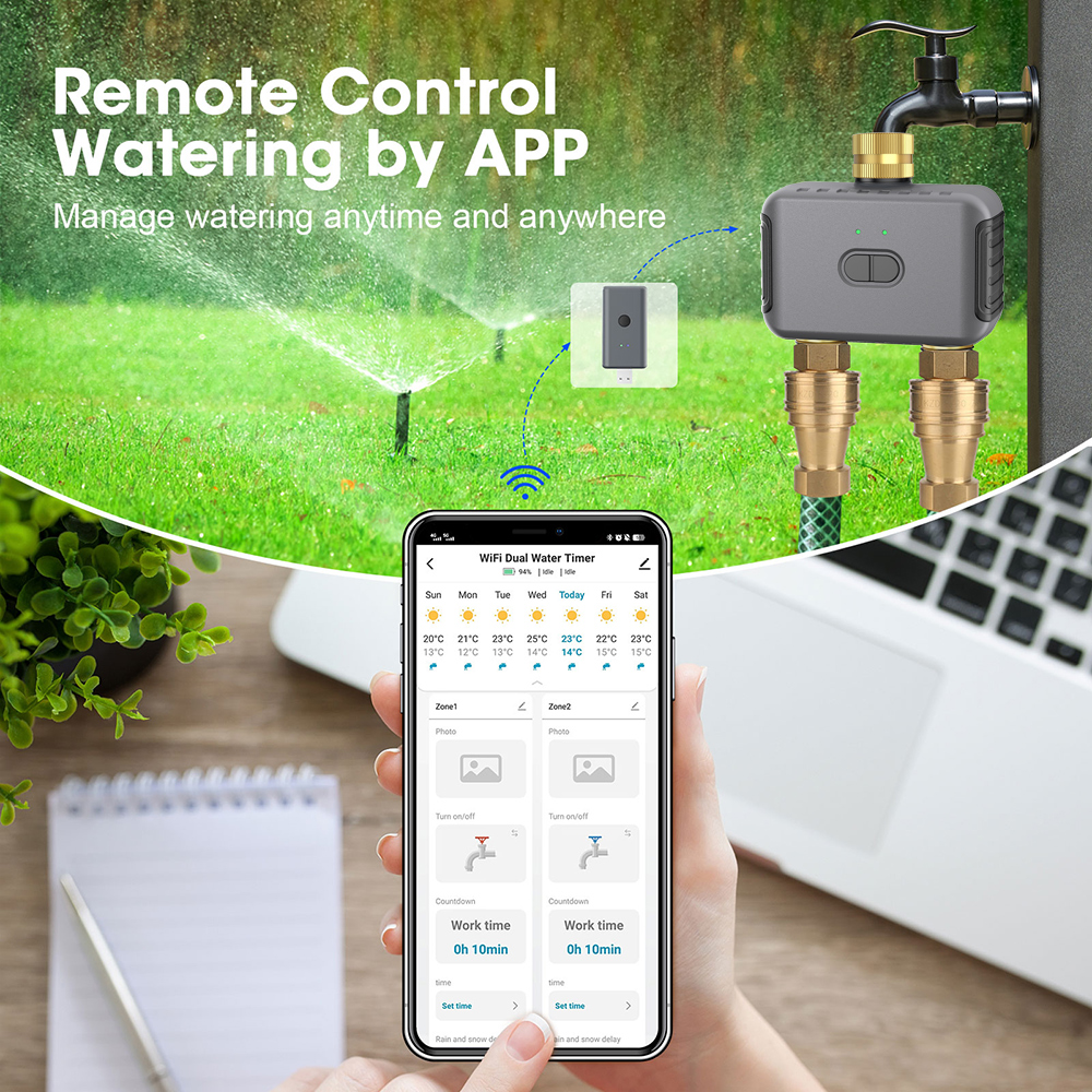 Tuya 2 Zone Watering Timer Gar - Smart Home Integration review and price